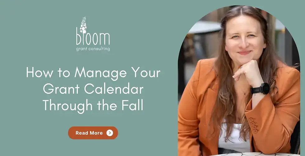 how to manage your fall grant calendar