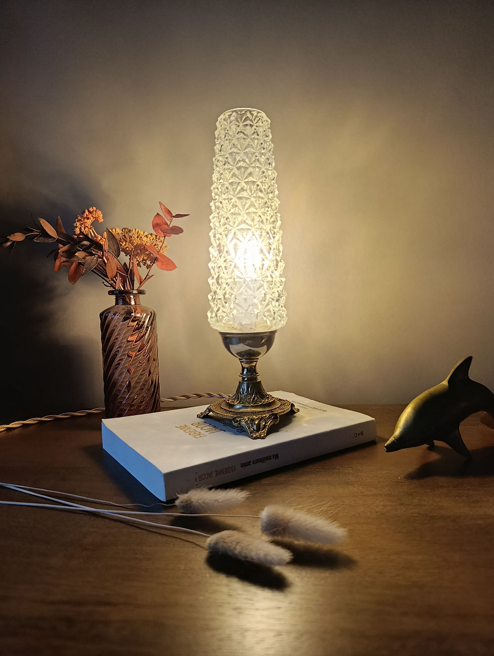 Miniatura: Lampe d'ambiance rétro chic upcyclée