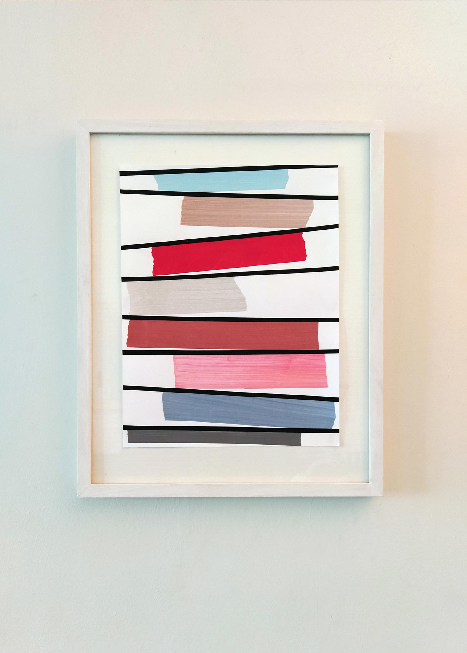 Collage de papier gouaché
