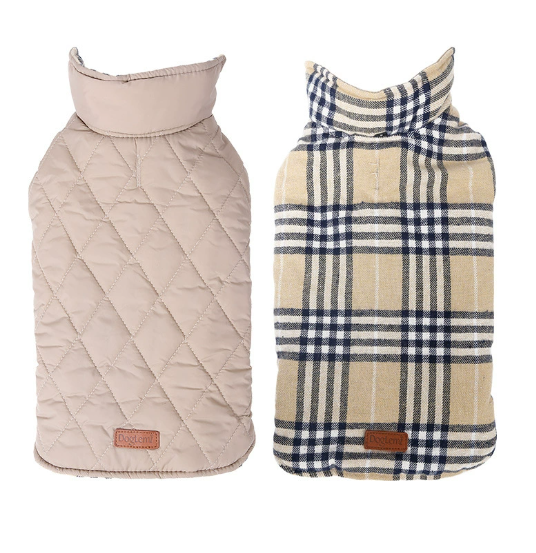 Miniatura: Waterproof Reversible Plaid Dog Jacket for Pets - Pet