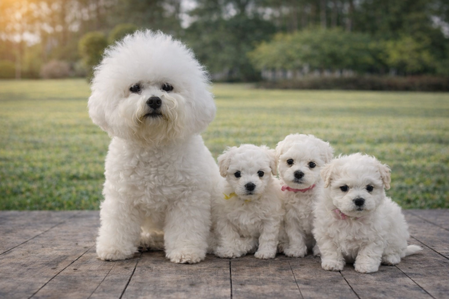Un Cachorro de Bichon frise color blanco miniatura 2 meses y medio
