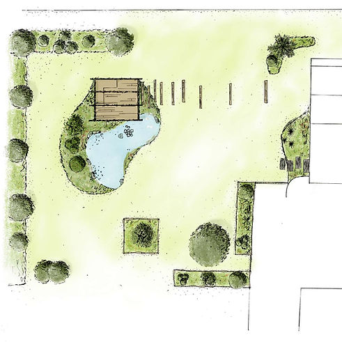 Plan d'aménagement d'un jardin naturel