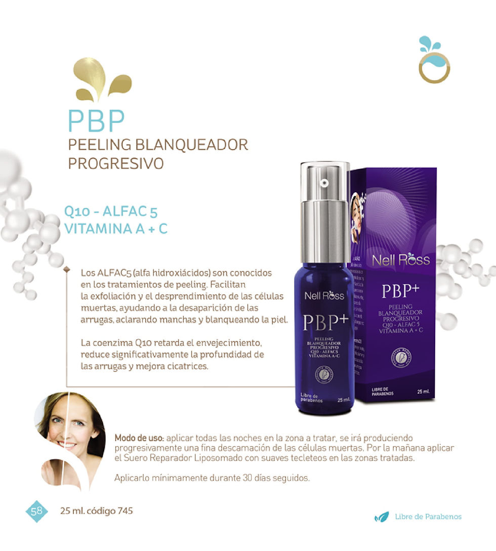 Tratamiento blanqueador y renovador de la piel.