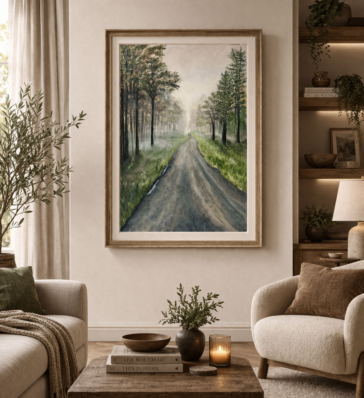 Mist through Newborough Forrest