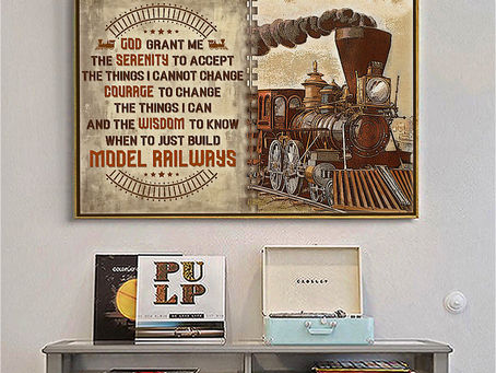 TOP Model railroad serenity god grant me poster
