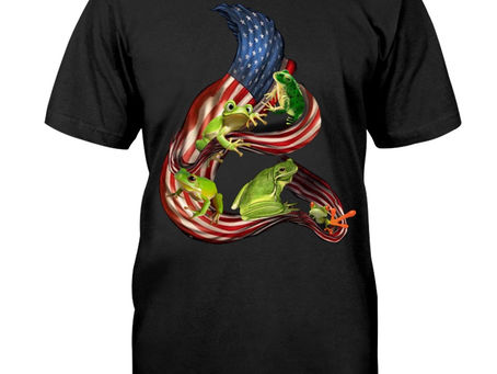 SALE OFF Frog cool and freedom 4th of July shirt
