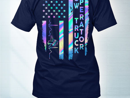 SALE OFF Proud tow truck operator american flag 4h of july t-shirt
