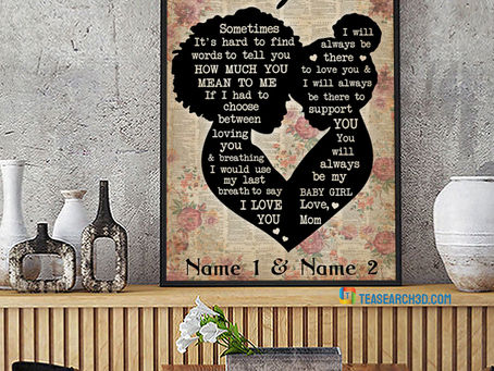 NEW Personalized custom name family to my daughter poster