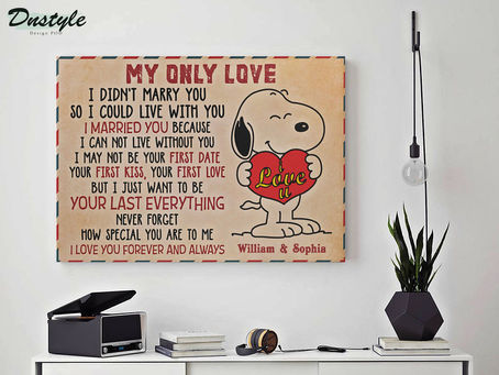 HOT Personalized custom name snoopy my only love canvas prints