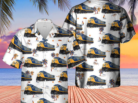 HOT Transportation ge ac6000cw locomotive hawaiian shirt