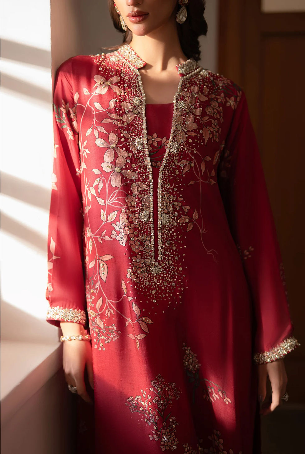Thumbnail: Deep Berry Tassel Kaftan