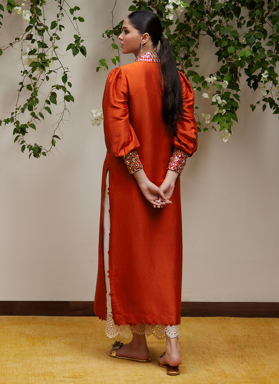 Thumbnail: Yuri Rust Raw Silk Shirt 