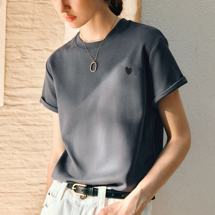 サムネイル： Tシャツ レディース 半袖 tシャツ 大きいサイズ ゆったり 綿100% 春新作 カットソー 白 無地 黒 パステルカラー ティーシャツ オーバーサイズ ロゴ