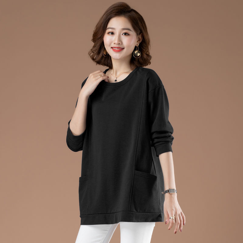 サムネイル： 長袖Ｔシャツ 可愛い 無地 レディースファション カジュアル トップス tシャツ 春秋冬
