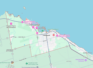 Google Maps view of Collingwood, Ontario – service area for Velora Water Systems luxury residential and light commercial water filtration