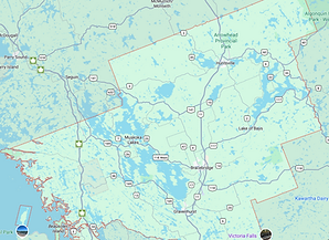 Google Maps view of Muskoka, Ontario – service area for Velora Water Systems luxury residential and light commercial water filtration