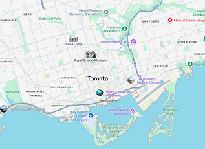 Map of Velora Water's service area showing Vaughan, Woodbridge, North York, Concord, Kleinburg, Maple and surrounding Greater Toronto Area locations for water filtration and softening systems
