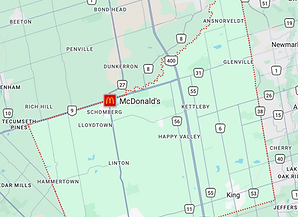 Google Maps view of King Township, Ontario – service area for Velora Water Systems luxury residential and light commercial water filtration