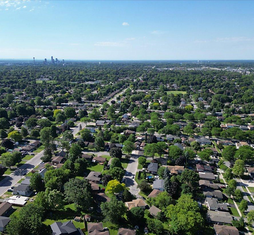 Aerial view of Niagara Falls, Ontario looking over the falls, Niagara River, and surrounding residential and tourist areas – Velora Water Systems service area for premium water filtration and softener systems