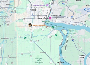 Google Maps view of Niagara Falls, Ontario – service area for Velora Water Systems luxury residential and light commercial water filtration