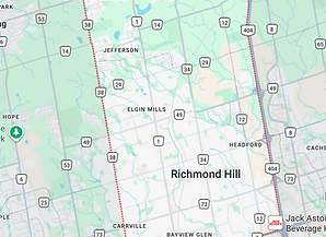 Google Maps location showing Velora Water service area in Richmond Hill, Ontario – premium water filtration, softeners, and free in-home testing for Richmond Hill and York Region residents.