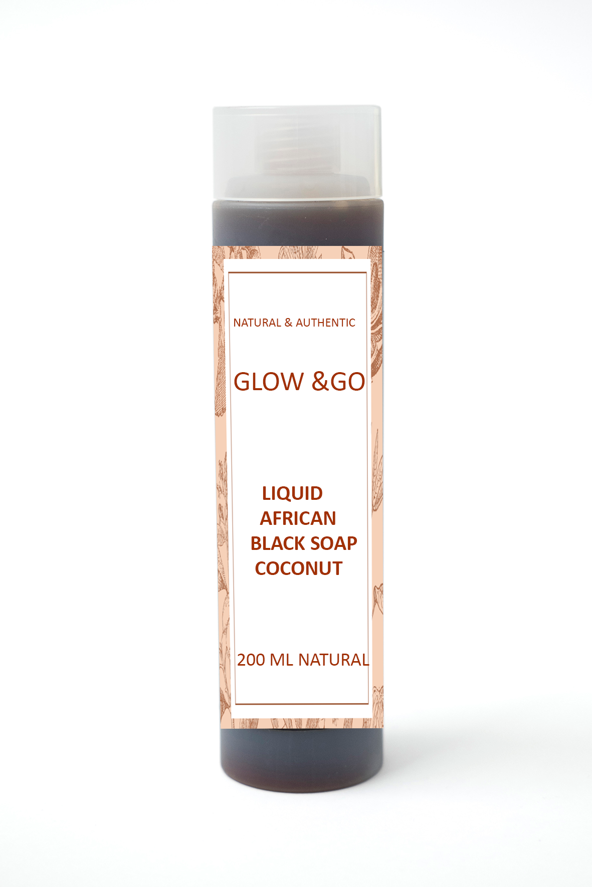 African Black Soap, Liquid, Coconut, 200ml (20 pieces)