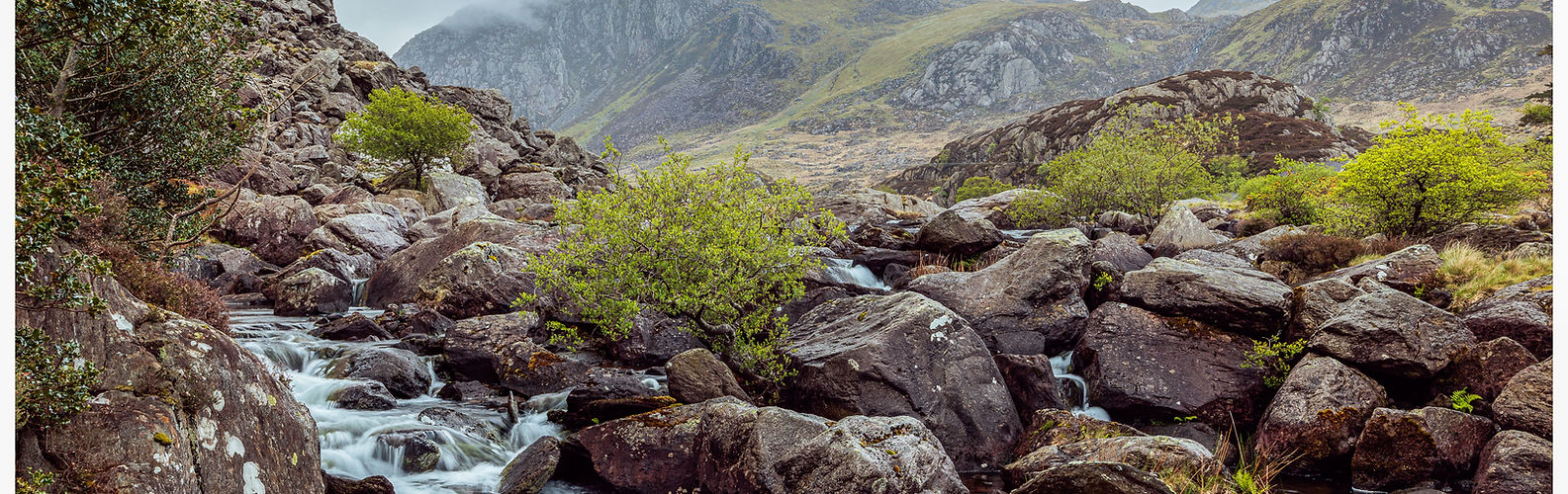 Eryri national park, Ogwen Valley looking towards Tryfan 
