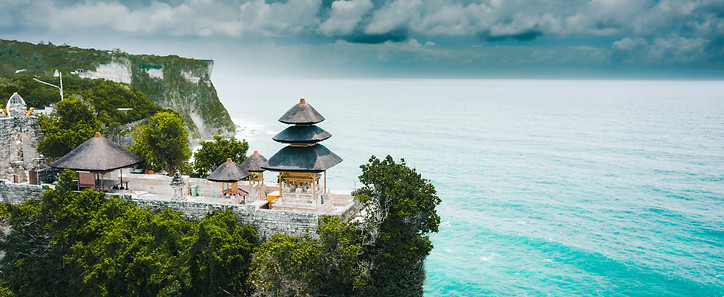 Bali's Most Iconic Landmark and popular tourist attraction Uluwatu Temple one of six key B