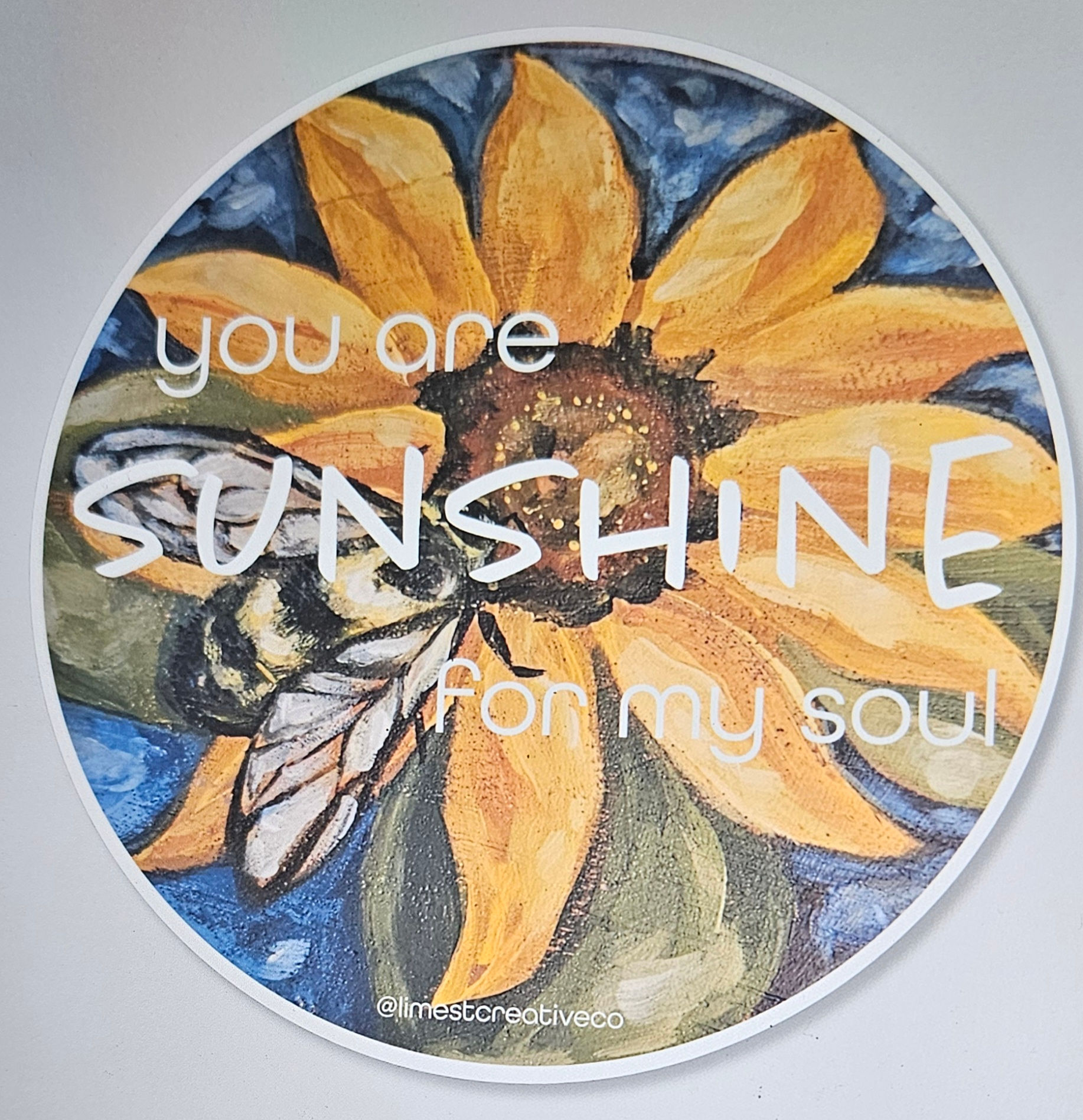 Sticker - BEE - you are SUNSHINE for my soul - round