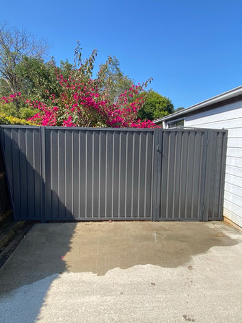 ColorBond Fence & Pedestrian Gate - Monument | Sunshine Coast