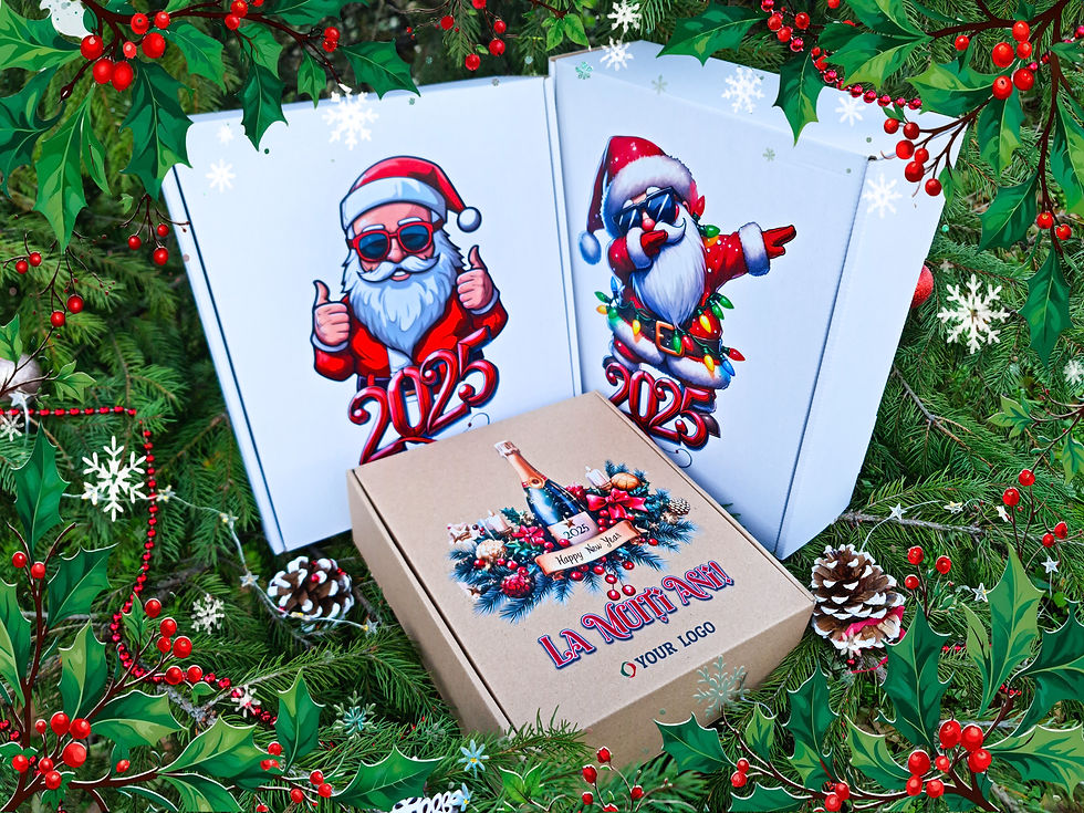 Miniatură: CG-002 Cutii din carton Gofrat cu print de revelion