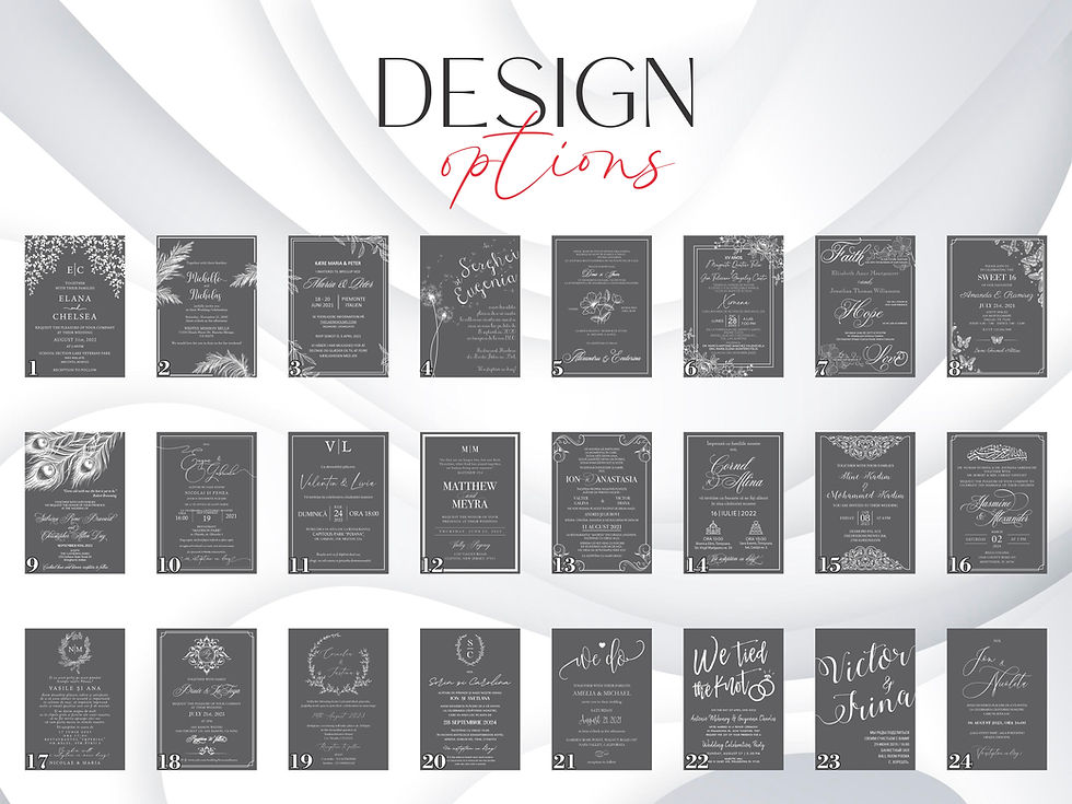 Miniatura: Acrylic wedding invitations with Rose Gold foil print. Broken edge