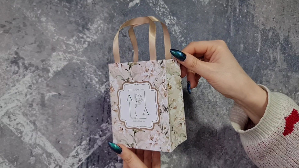 Miniaturbild: Wedding welcome bags with PATTERN PRINT. Hotel guest bags. Gift bags