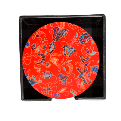 Thumbnail: Singapore Batik Round Coasters, Mix & Match, Set of 4