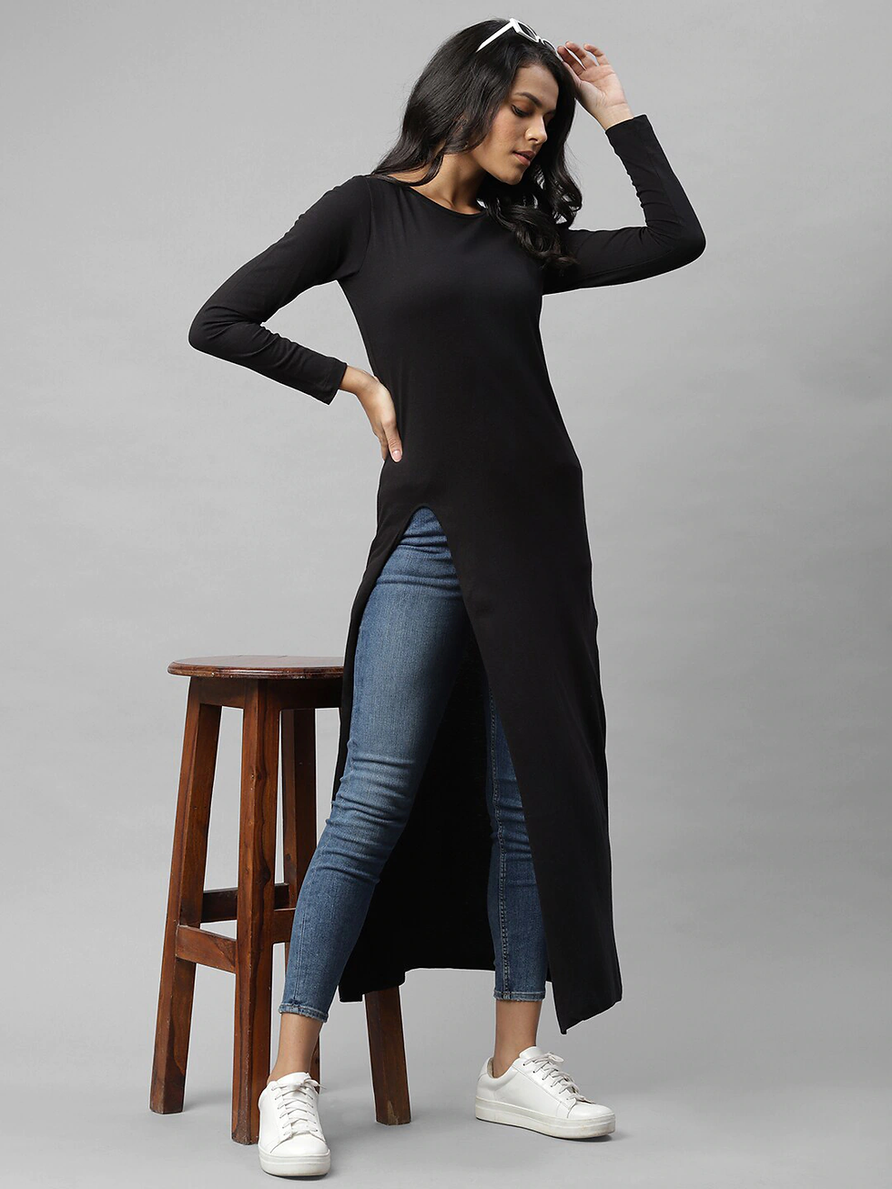 Thumbnail: Rigo Black Maxi Longline Top