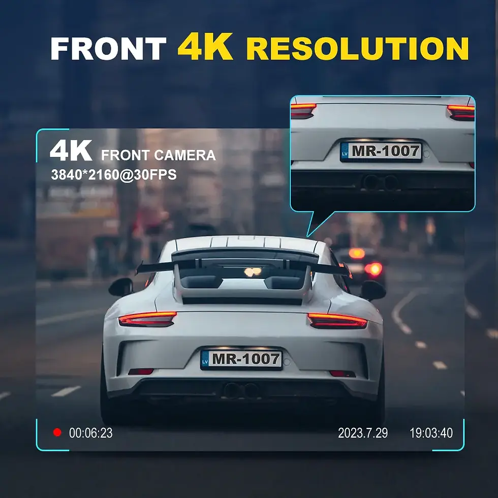 Thumbnail: Ottocam Night Vision Dashcam 4k Car Wireless Wifi Dashcam 4K Dashcam No Screen