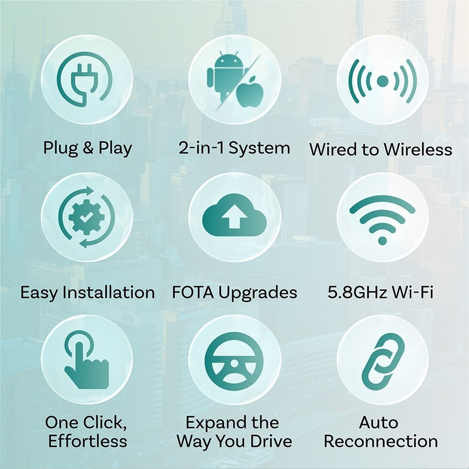 Thumbnail: Mini Dot Wireless CarPlay / Android Auto Adapter