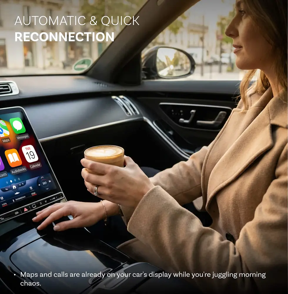 Thumbnail: Mini Cube 5.0 Wireless CarPlay/Android Auto Adapter with switching