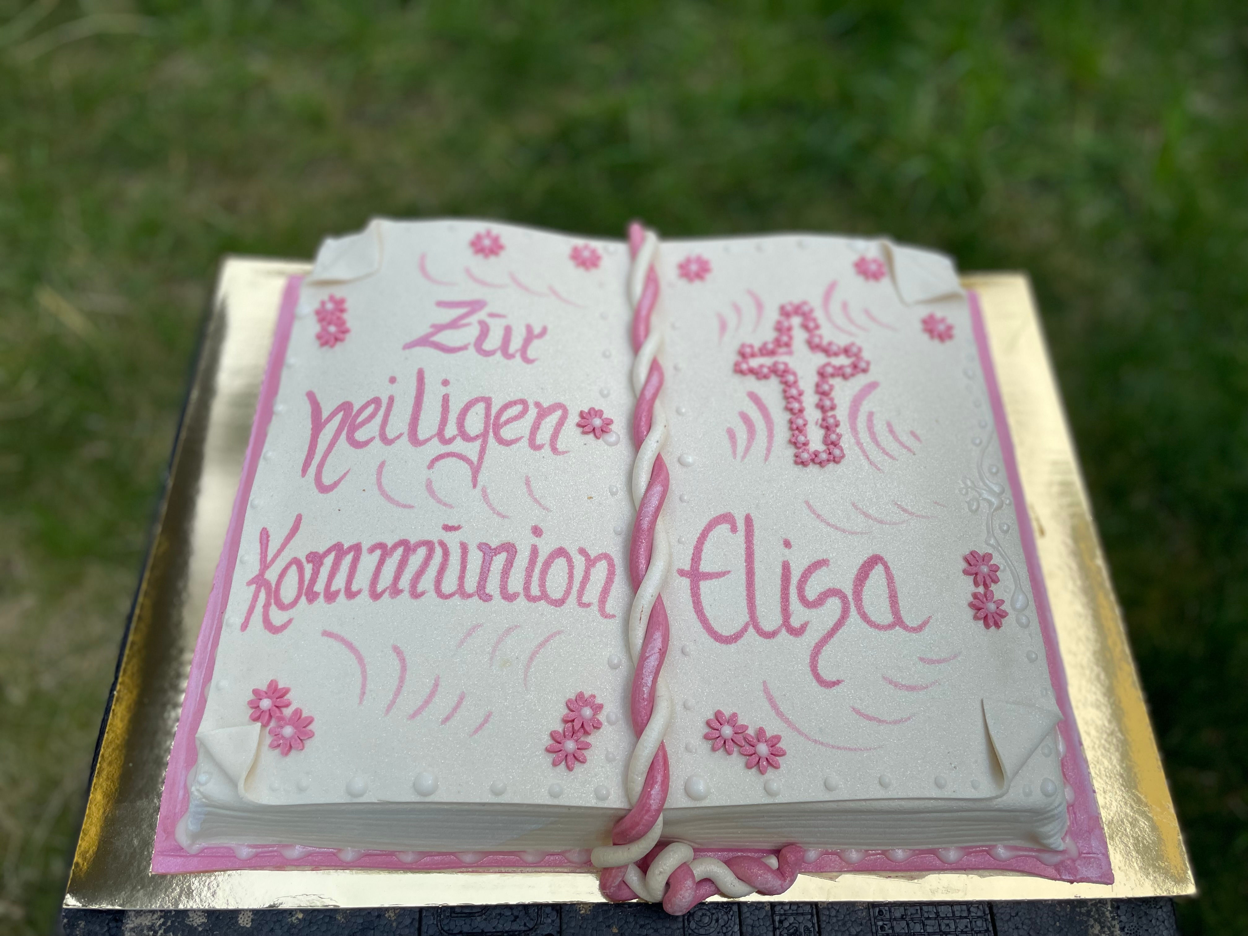 Kommunionstorte als Buch
