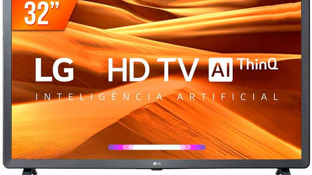 Smart TV LED 32" HD LG 32LM621CBSB.A, 3 HDMI, 2 USB, Bluetooth, Wi-Fi, Active HDR, ThinQ AI