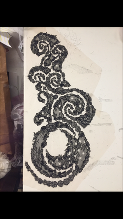 Lace Hand Sewing at Marchesa