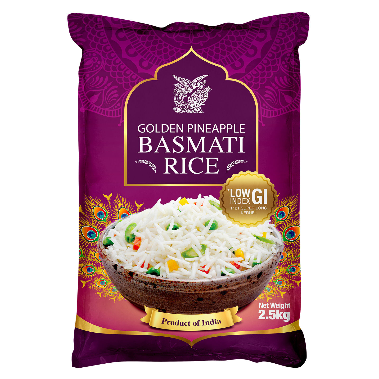 Golden Pineapple India Super Long Basmati Rice (Vacuum Pack)
