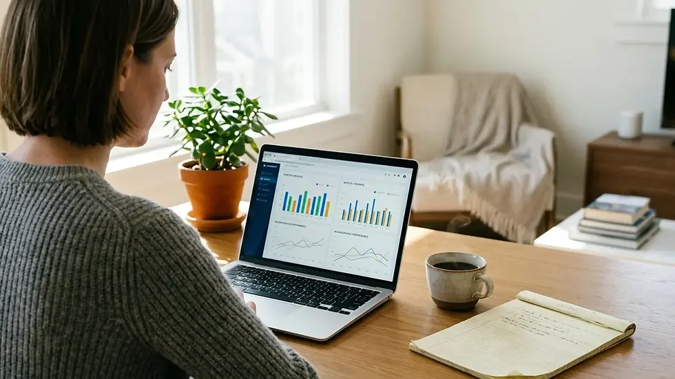 Charleston vacation rental owners earn per month revenue tracking dashboard