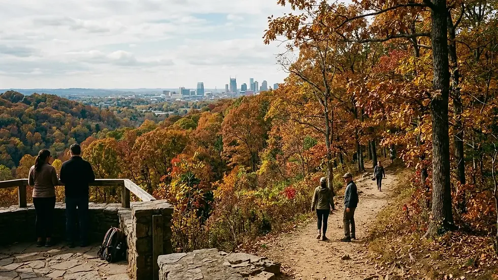 hidden gem hiking trail near Nashville skyline