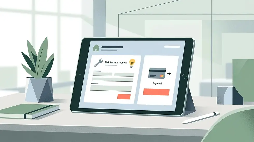 STR property manager website self-service portal features