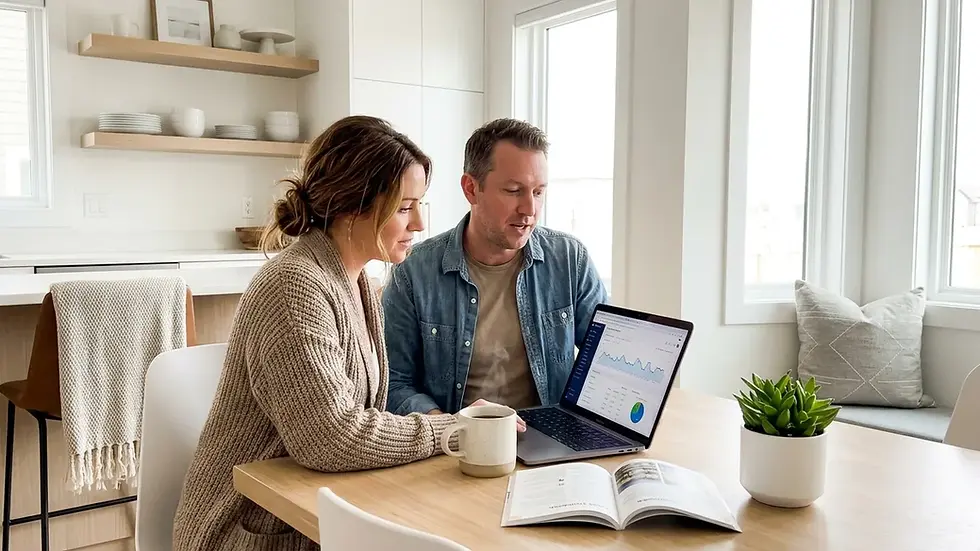 vacation rental owner reviewing search engine optimization services results with consultant