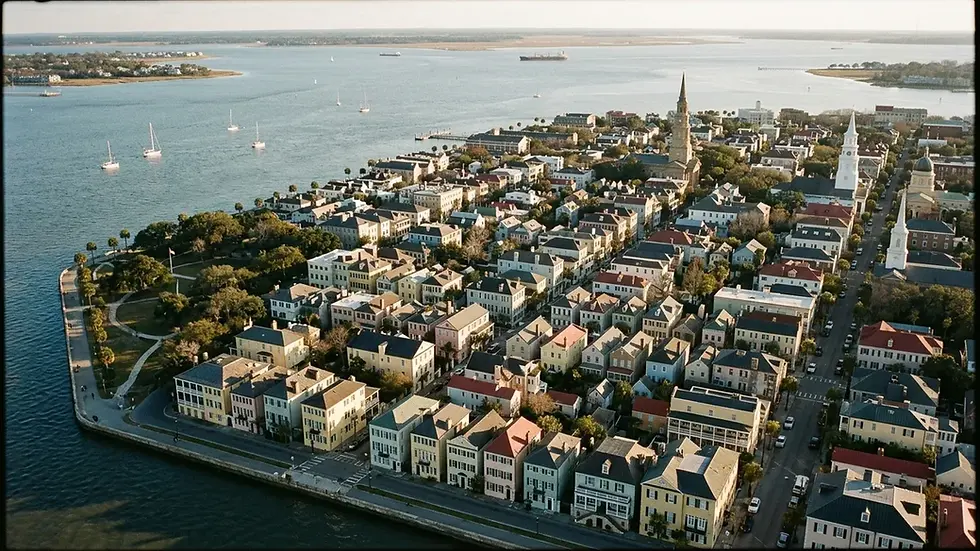 Charleston short-term rental investment market showing historic peninsula homes