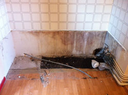 emplacement de l'ancienne baignoire