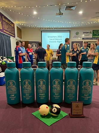 Engraved club merchandise for sporting club awards and fundraising events