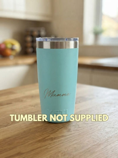 BYO engraved 10oz Yeti on kitchen bench